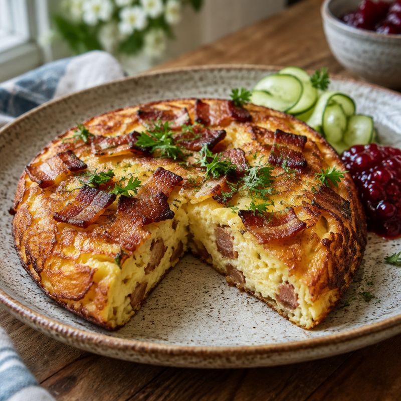 Äggakaka – Angerichtet