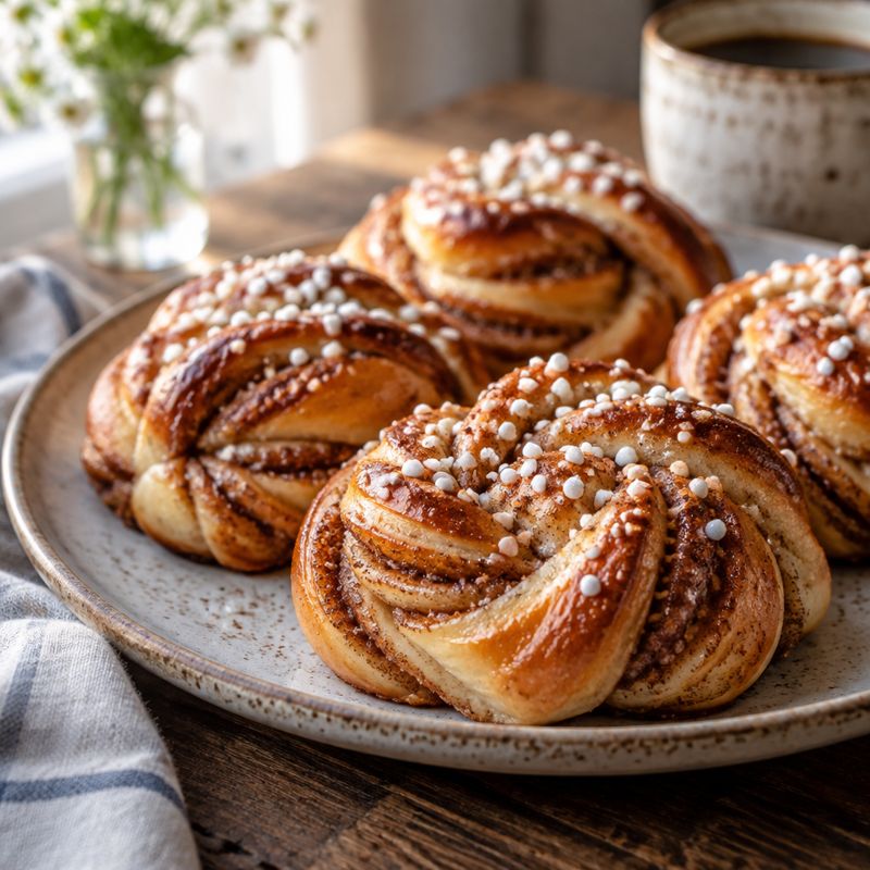 Kanelbullar – Angerichtet