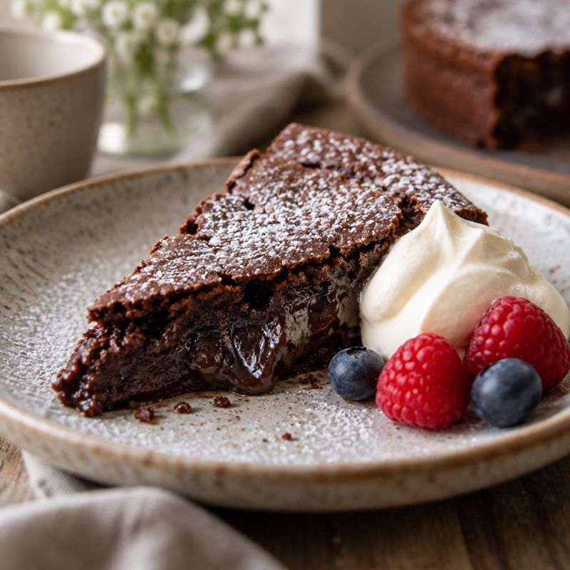 Kladdkaka – Angerichtet