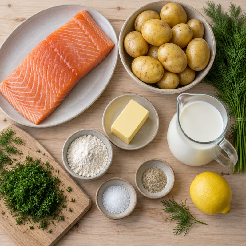Lax med dillstuvad potatis – Die Zutaten