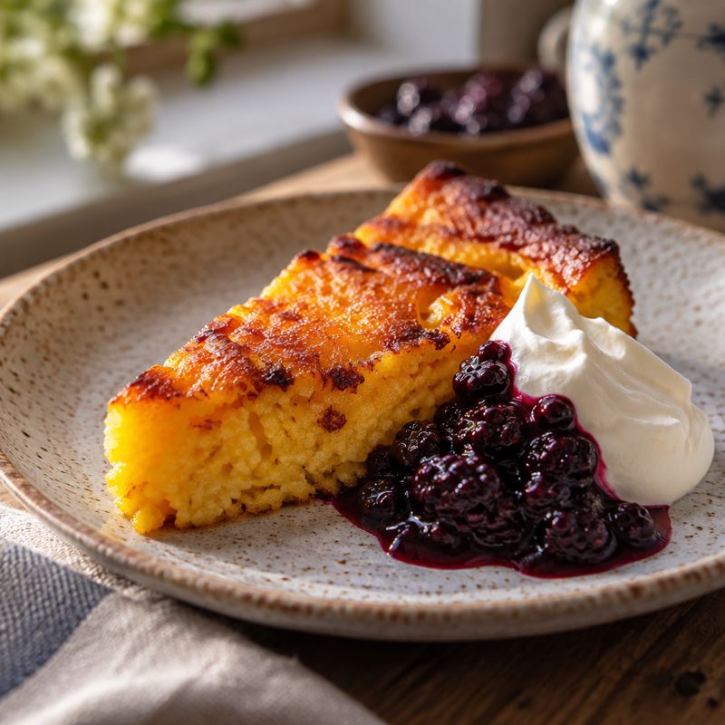 Saffranspannkaka – Angerichtet