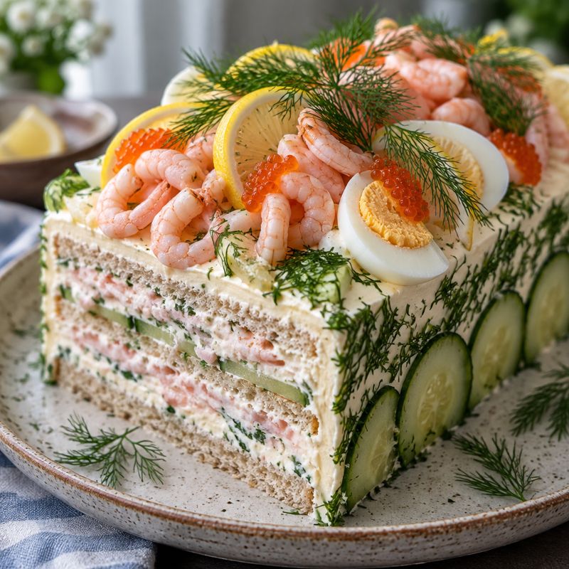 Smörgåstårta – Angerichtet