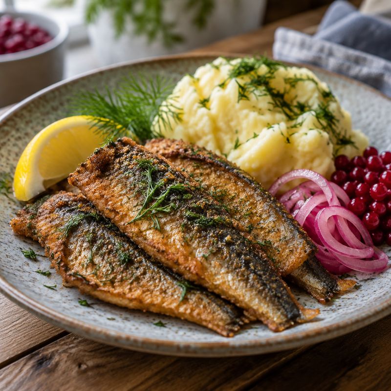 Stekt strömming – Angerichtet