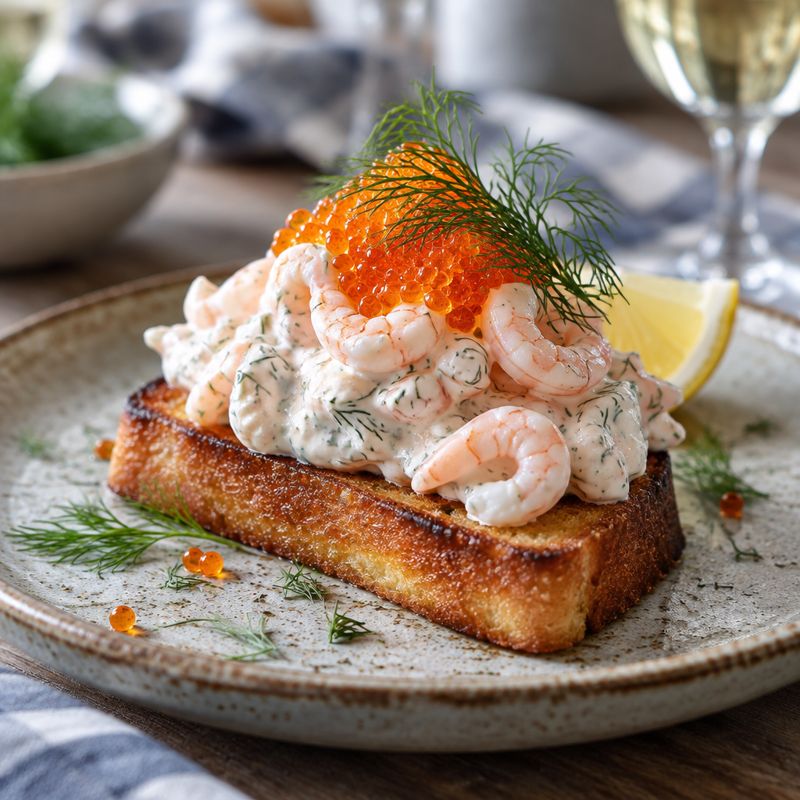 Toast Skagen – Angerichtet